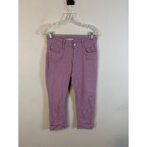 APII Womens Capri Pants Stretch Twill Purple Size 6